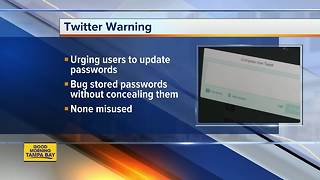 Twitter password warning