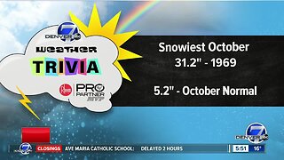 Weather Trivia: What was the snowiest October in Denver?