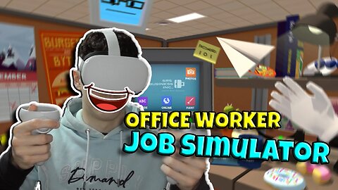 I GOT A PROMOTION!! - JOB SIMULATOR! - OFFICE WORKER!