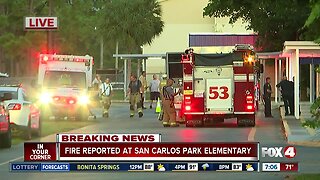 Fire breaks out on roof of San Carlos Park Elementary