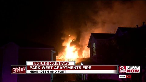 2 alarm fire at Park West Apartments