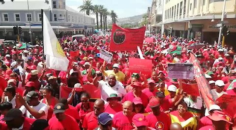 SOUTH AFRICA - Cape Town - Cosatu March (Video) (WGz)