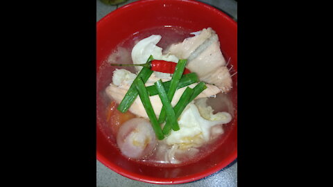 Simple dish salmon soup!