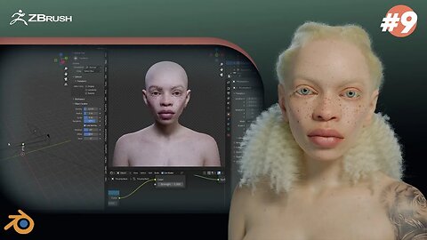 creating the Albino Character using Blender- 3D Timelapse part 9