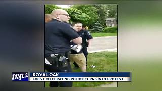 Event celebrating Royal Oak police turns into protest