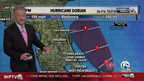 11 p.m. update on Hurricane Dorian (9-2-19)