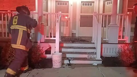Boston fire department respond to a small porch fire on Kingbird Street