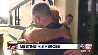 Hernando County man meets heroes who saved him from fiery wreck