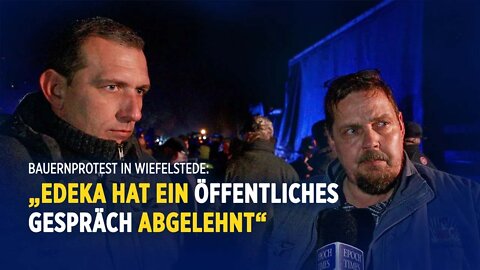 Protestaktion vor Edeka-Zentrallager in Wiefelstede – Interview mit Jann-Harro Petersen & Cord Meyer