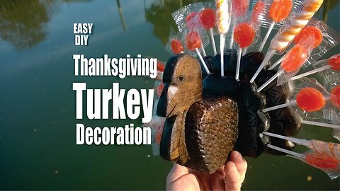 DIY Wood Turkey Thanksgiving Lollipop decoration