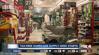 Tax-free hurricane supply week sbeings