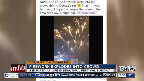 People injured by firework at Life is Beautiful