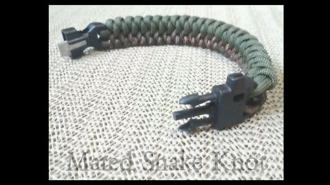 Snake Knot Paracord Bracelet on 3 in 1 Survival Buckle - Easy Tutorial