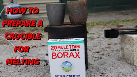 How to prepare a crucible for metal melting. Tempering a crucible with Borax.