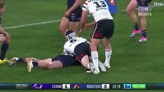 NRL@Klein metre away when Grant dropped a loose ball near own try - line #nrl #nrl2023 #nrlclips