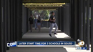 Later start time for three schools in SDUSD