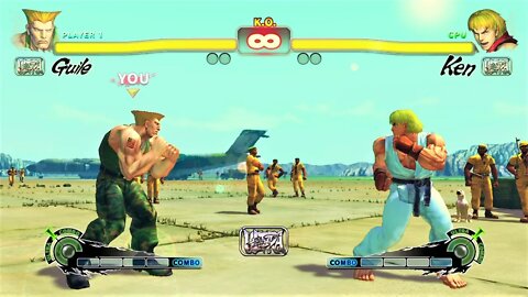 Guile vs Ken (Hardest AI) - Ultra Street Fighter IV