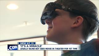 Legally blind boy sees movie in theater for the 1st time