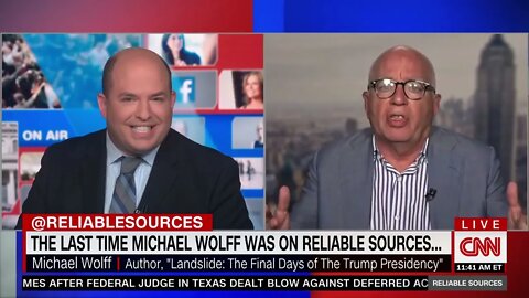 Michael Wolff to CNN's Stelter 'You Are Full of Sanctimony'