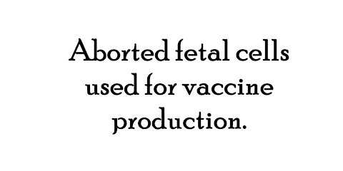 Aborted fetal cells used for vaccine production