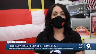 Mark's Ace Hardware gives holiday bags to the homeless