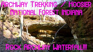 ARCHWAY TREKKING / Hoosier National Forest Indiana / Rock Archway Waterfall and Valleys