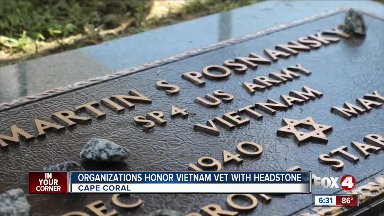 Honoring a Vietnam Vet with a gravestone 13 years after death