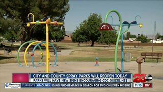 Bakersfield, Kern County spray parks open Wednesday
