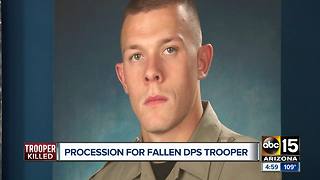 DPS holds procession for fallen Trooper