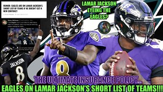 ULTIMATE INSURANCE POLICY? Lamar Jackson Eyeing The Eagles? Puts Eagles On Short List Of Teams To Go