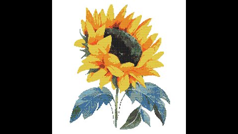 SUNFLOWER Cross Stitch Pattern by Welovit | welovit.net | #welovit