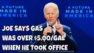 Was Joe Reading from the WRONG TELEPROMPTER? (says Gas was OVER $5.00 when he took office)