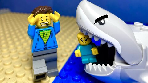 Lego SHARK attack rescue Baby Stop motion