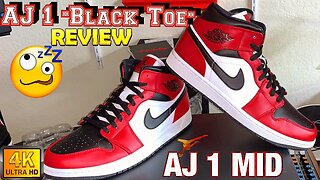 Air Jordan 1 Mid "CHICAGO BLACK TOE" 2020 | Unboxing/Detailed Review! (4K)