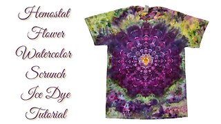 Tie-Dye Pattern: Flower Ice Dye Hemostat Scrunch Watercolor