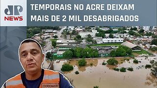 Tenente analisa temporais no Acre: “Nesta noite, temos a previsão de tirar 80 famílias”