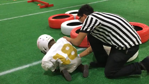 Kid Fails At Football Obstacle Course, and It's Hilarious!