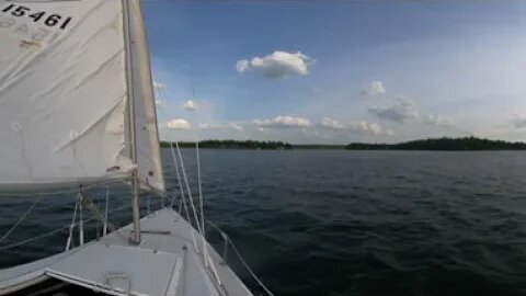 Spectacular 360-Degree Sailing Adventure on Belews Lake Captured by GoPro #sailing #catalina22 #360