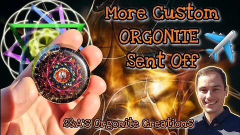 Custom Order finally getting shipped off - Large Charge Plate - x3 Orgonite Pendants
