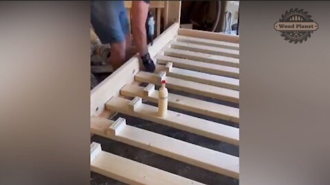 Bed made with skillful carpentry | Woodwork Planet