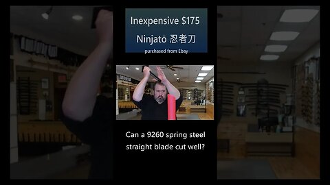 Ninjato sword cutting