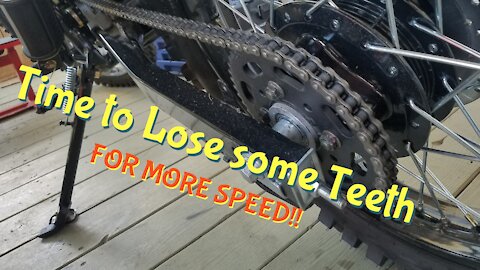 How To: Dirt Bike Front & Rear Sprocket change - More top speed for the Hawk 250 Enduro