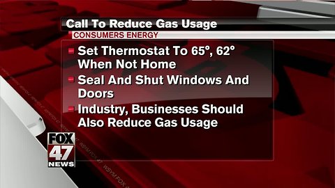 Utility asking customers to reduce gas usage
