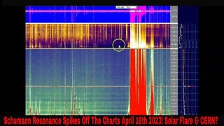 Schumann Resonance Spikes Off The Charts April 16th 2023! Solar Flare & CERN?
