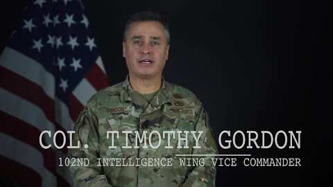 102nd Intelligence Wing Command Message for April 2022 - Col. Timothy Gordon