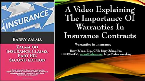 A Video Explaining the Importance of Warranties in Insurance Contracts