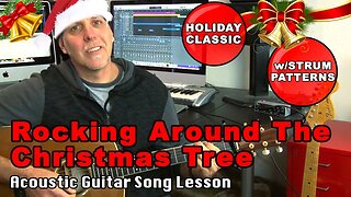 Rocking Around The Christmas Tree Holiday classic guitar song lesson