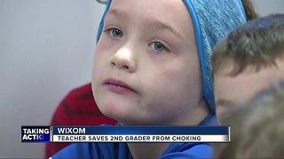 Teacher saves second grader from choking