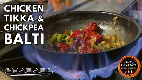 Me Cooking Chicken Tikka & Chickpea Balti at Shababs Balti Restaurant - Richard Sayce