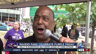 Ravens fans celebrate purple Friday